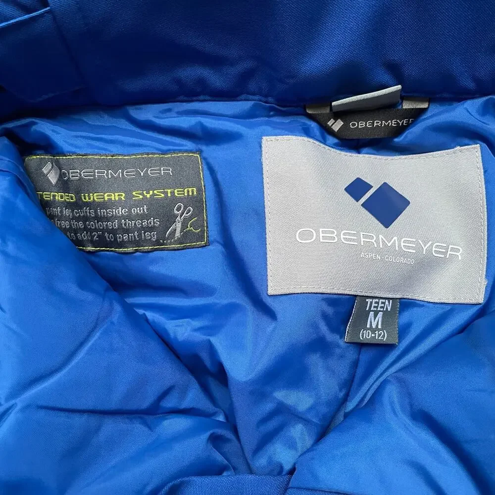 Obermeyer Brisk Pant Ski Snow Summit Blue Size Teen Boy Medium (10-12) NEW